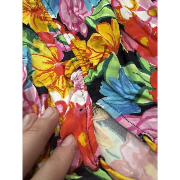 For Love And Lemons Satin Mallory Maxi Dress Cut-Out Multicolor Size Small - Picture 12 of 16